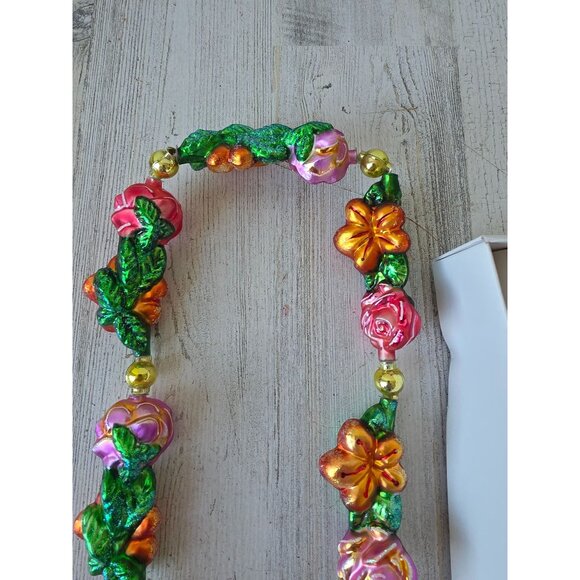 Vintage radko lei land flower Garland RARE glitter Xmas tree roads - Picture 4 of 7
